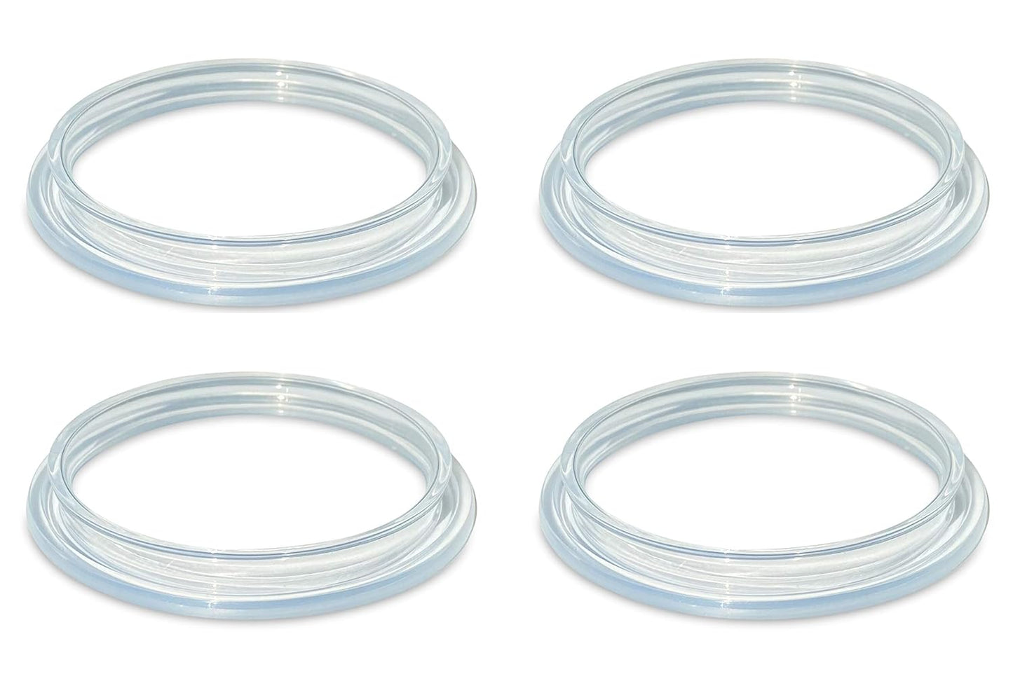 Comotomo Silicone Storage Lids 4-Pack | Food Grade | Travel Lids | Converts Baby Bottle to Snacks or Milk Container | Leak Proof