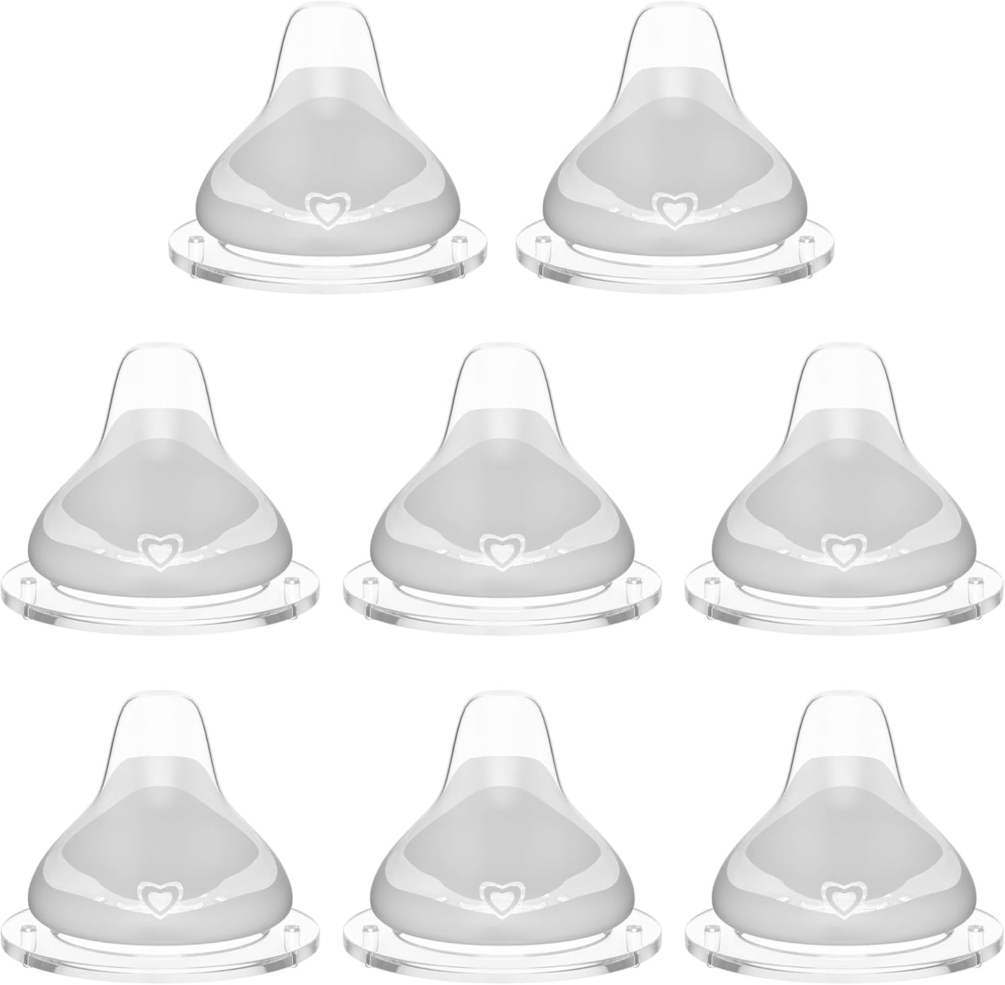 8pcs Replacement Silicone Spout Nipple for NUK Activity and Learner Cup, Soft Transition Spout for Sippy Cups, Silicone BPA-Free, Leak-Proof, Easy Transition from Bottle to Cup