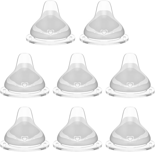 8pcs Replacement Silicone Spout Nipple for NUK Activity and Learner Cup, Soft Transition Spout for Sippy Cups, Silicone BPA-Free, Leak-Proof, Easy Transition from Bottle to Cup