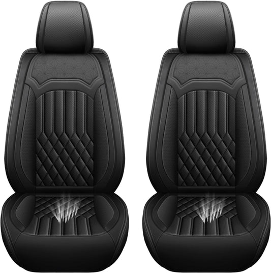 Car Seat Covers for Chevy Impala Limited 2014-2016 napa Leather Seat Covers, Waterproof Non-Slip Car Seat Protectors, Comfortable Seat Cover Adaptive Airbags（Black, 2 PCS Front）