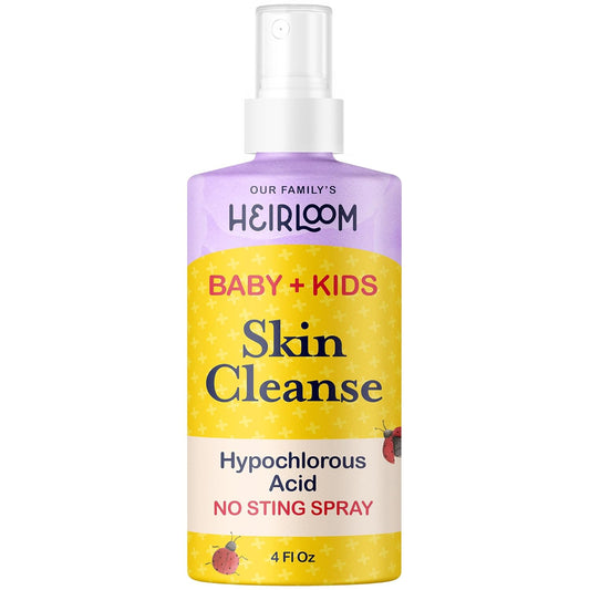 Hypochlorous Acid Spray For Kids - Soothes Diaper Rash, Baby Acne, Eczema, Cuts & Scrapes - Baby & Kids Skin Soothing Spray for Sensitive Skin, Non-Toxic, No Sting, 4 oz