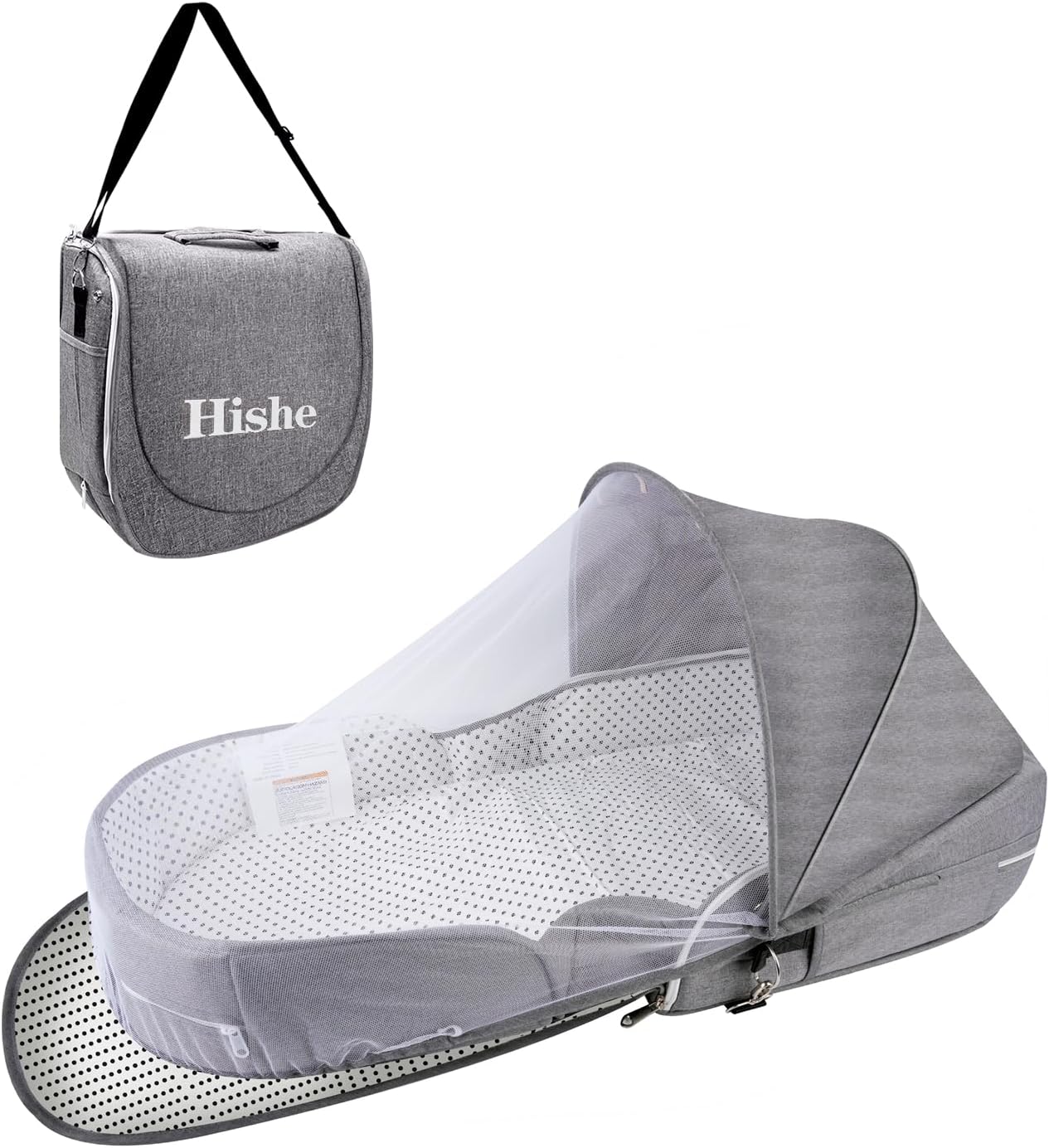 Baby Travel Bassinet Portable Bassinets: Foldable Lightweight Travel Pod Infant Bassinet with Mosquito and Canopy Outdoor Newborn Essentials Gift