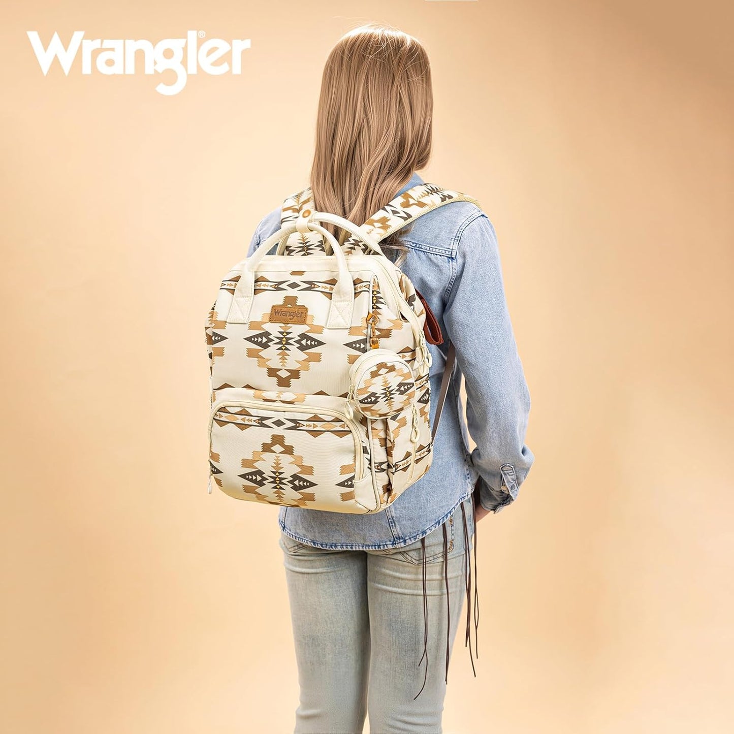 Montana West Wrangler Diaper Bag Backpacks Western Backpack Purses Multi-function Baby Bags for Mom with Waterproof Changing Pad & Pacifier Case