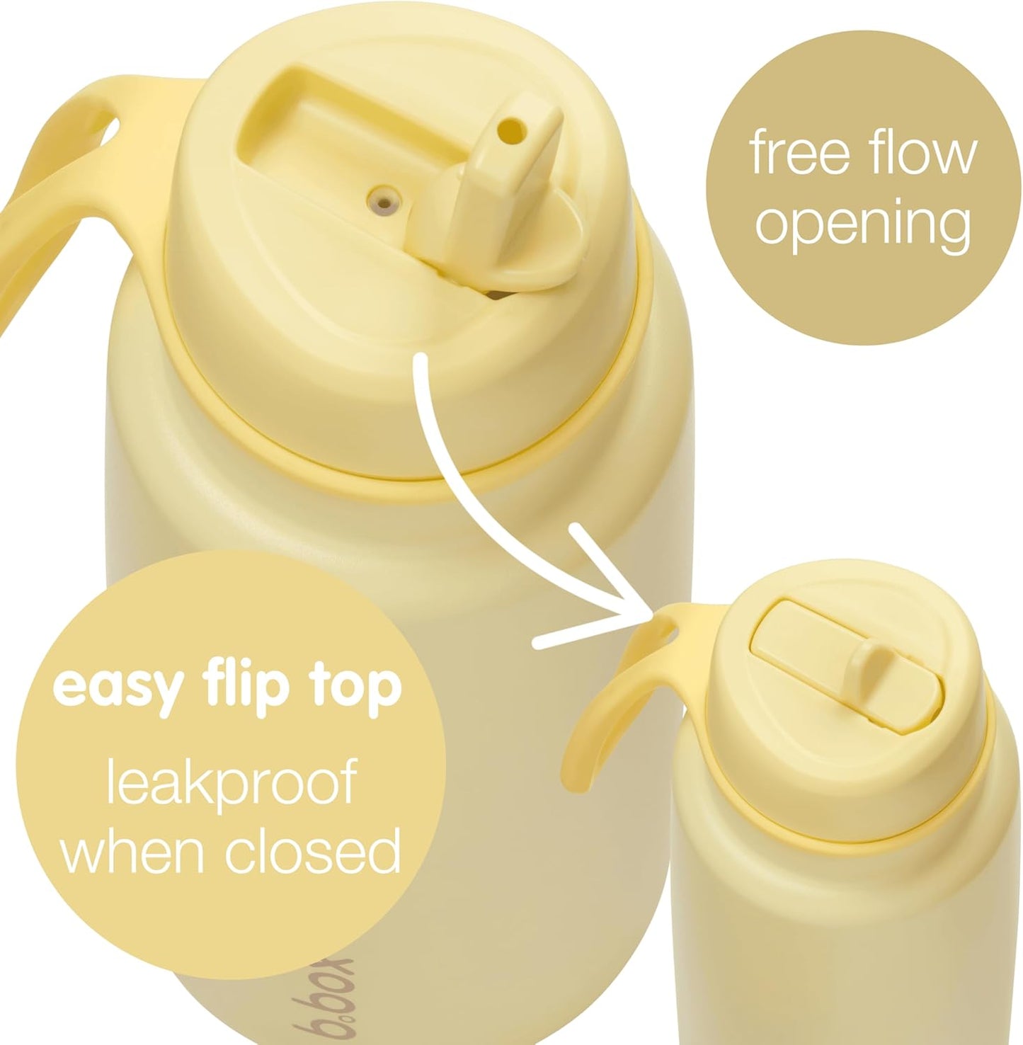 b.box Triple Insulated 34oz Water Bottle w/Stainless Steel Straw. 46 Hours Cold. Leak Proof Tumbler with Lid and Straw for Travel, Gym & School. BPA Free Sports Water Bottles.