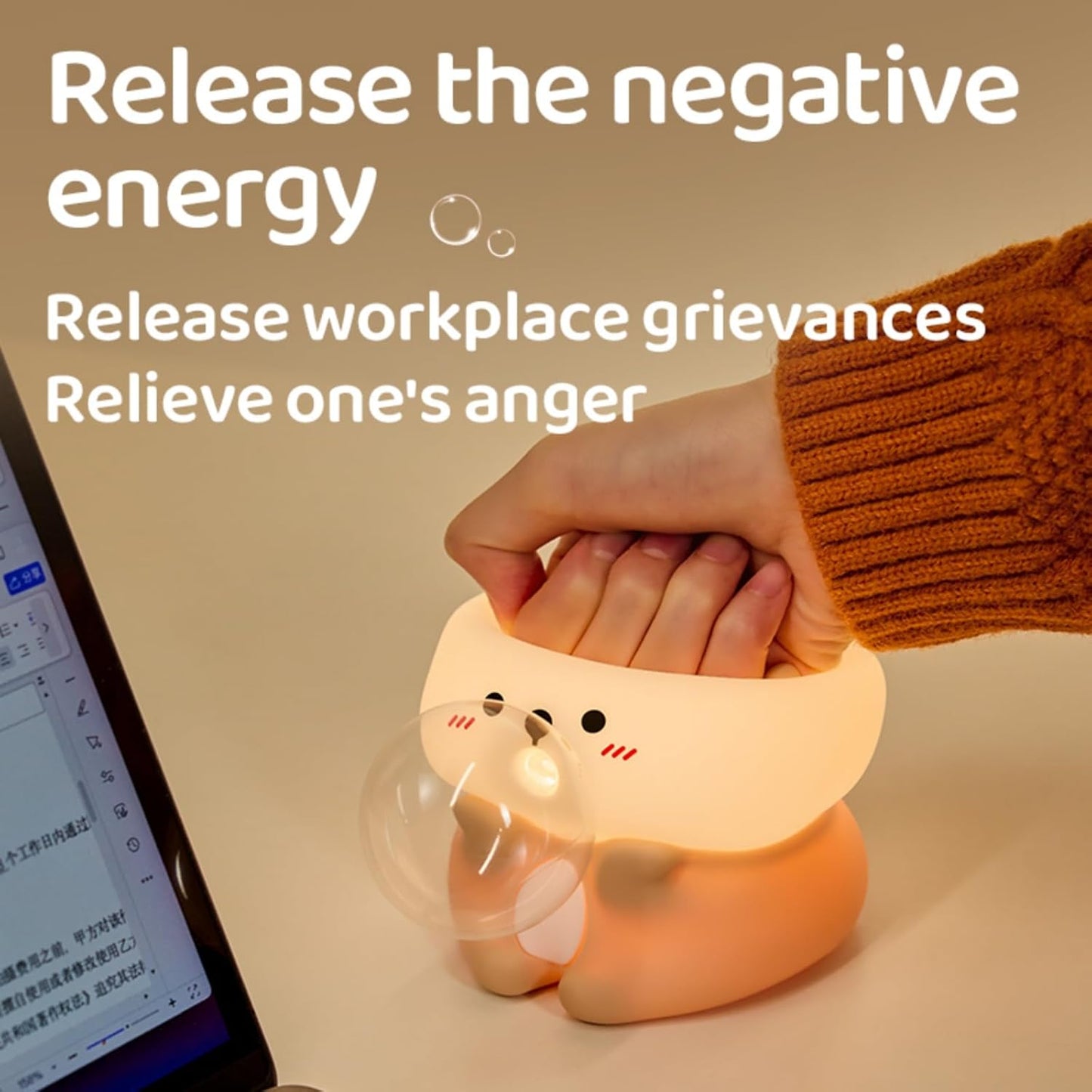 Sea Otter Night Light for Kids, Rechargeable Bedside Touch Lamp, Dimmable, with Timer, Soft Silicone Nursery Night Light, Breastfeeding, Toddler, Baby, Kids Decoration