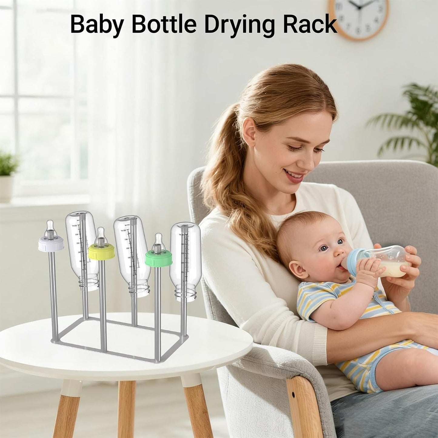 Water Bottle Drying Rack,Stainless Steel Bottle Rack Dryer, Plastic Bag Drying Rack, Baby Bottle Drying Rack,Space Saving Countertop Rack for Glass,Cups, Mugs,Mason Jars and Sports Bottles