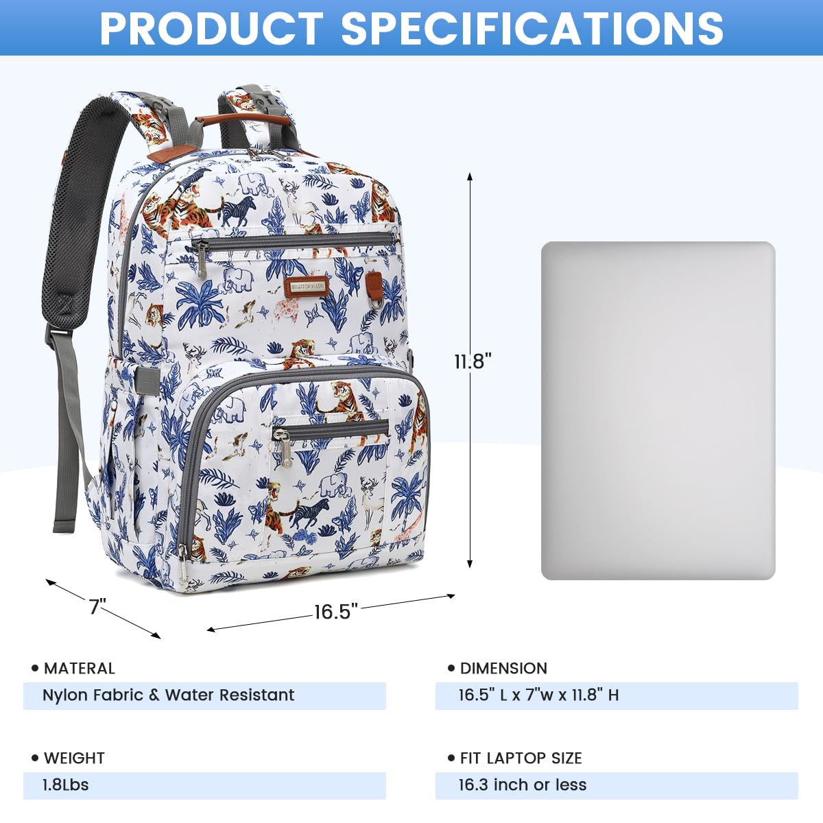 Diaper Bag Backpack, Large Baby Nappy Bags with Portable Changing Pad for Boys and GirlsMultifunction Travel Baby Bag for Moms Dads, Shower Gifts Waterproof and Stylish