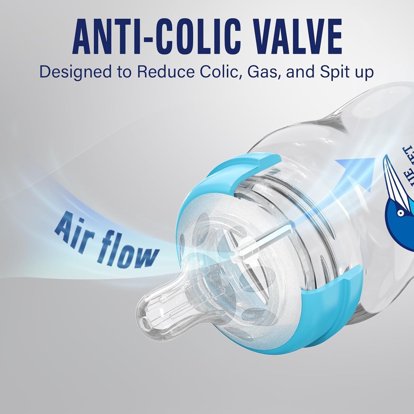 Multipurpose Anti-Colic Glass Baby Bottles with Slow Flow and Natural Flow Nipples, Breast Milk Collection and Storage Bottles, Wide-Neck Breast Pumps Compatible, 6-Pack (4oz, 6oz, 8oz)