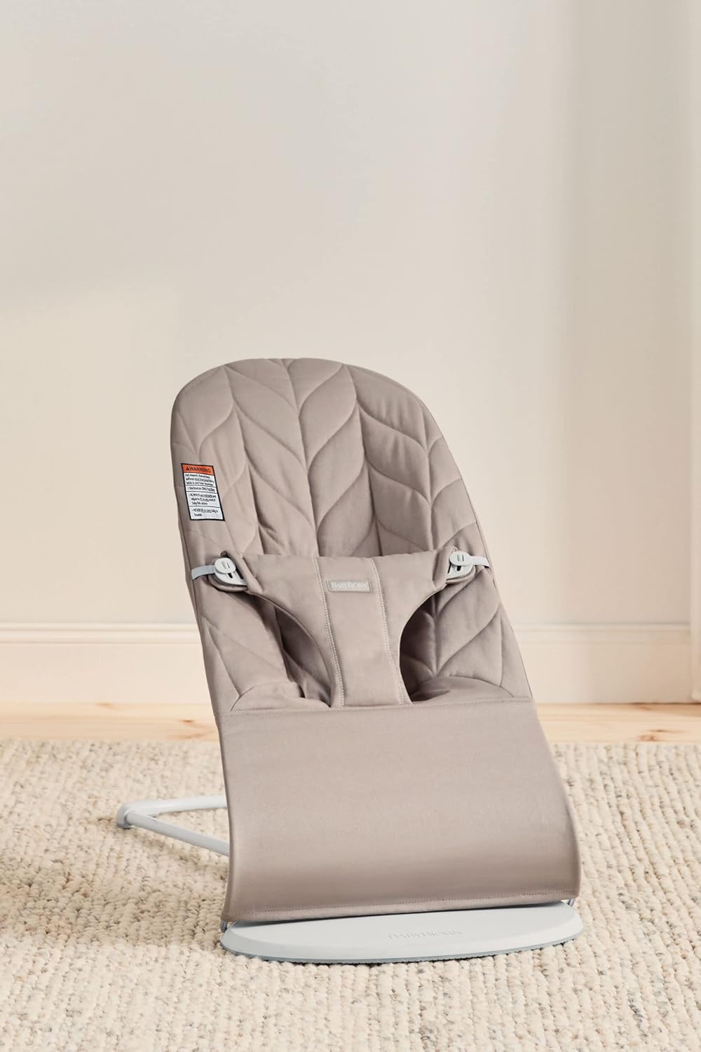 BabyBjörn Bouncer Bliss, Cotton Petal Quilt, Sand Gray