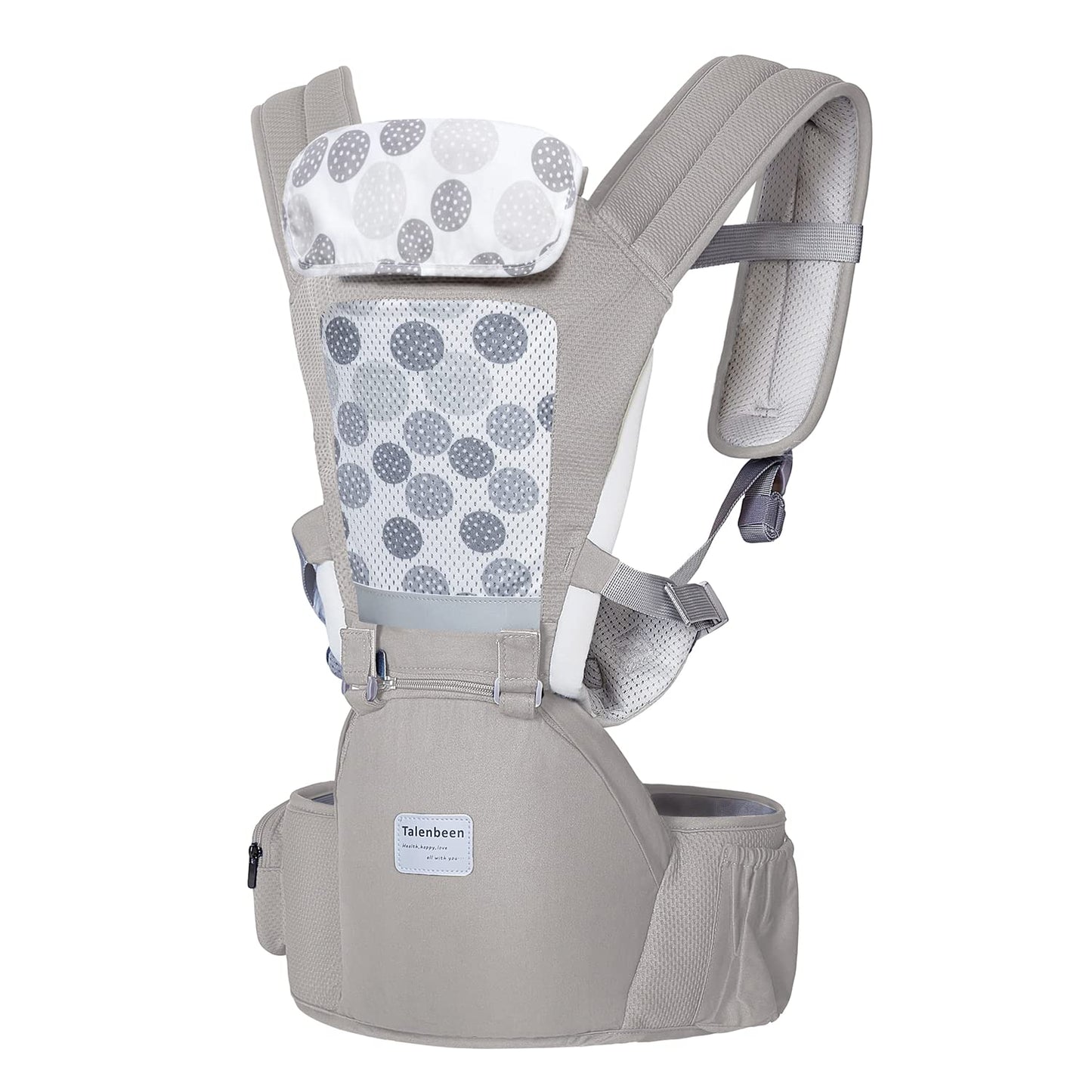 Baby Carrier 6-in-1 Newborn to Toddler, Baby Carrier with Hip Seat Lumbar Support 7-41 lbs, Baby Soft Carrier for All Seasons & Positions, Adjustable Size for Shopping Hiking Travelling