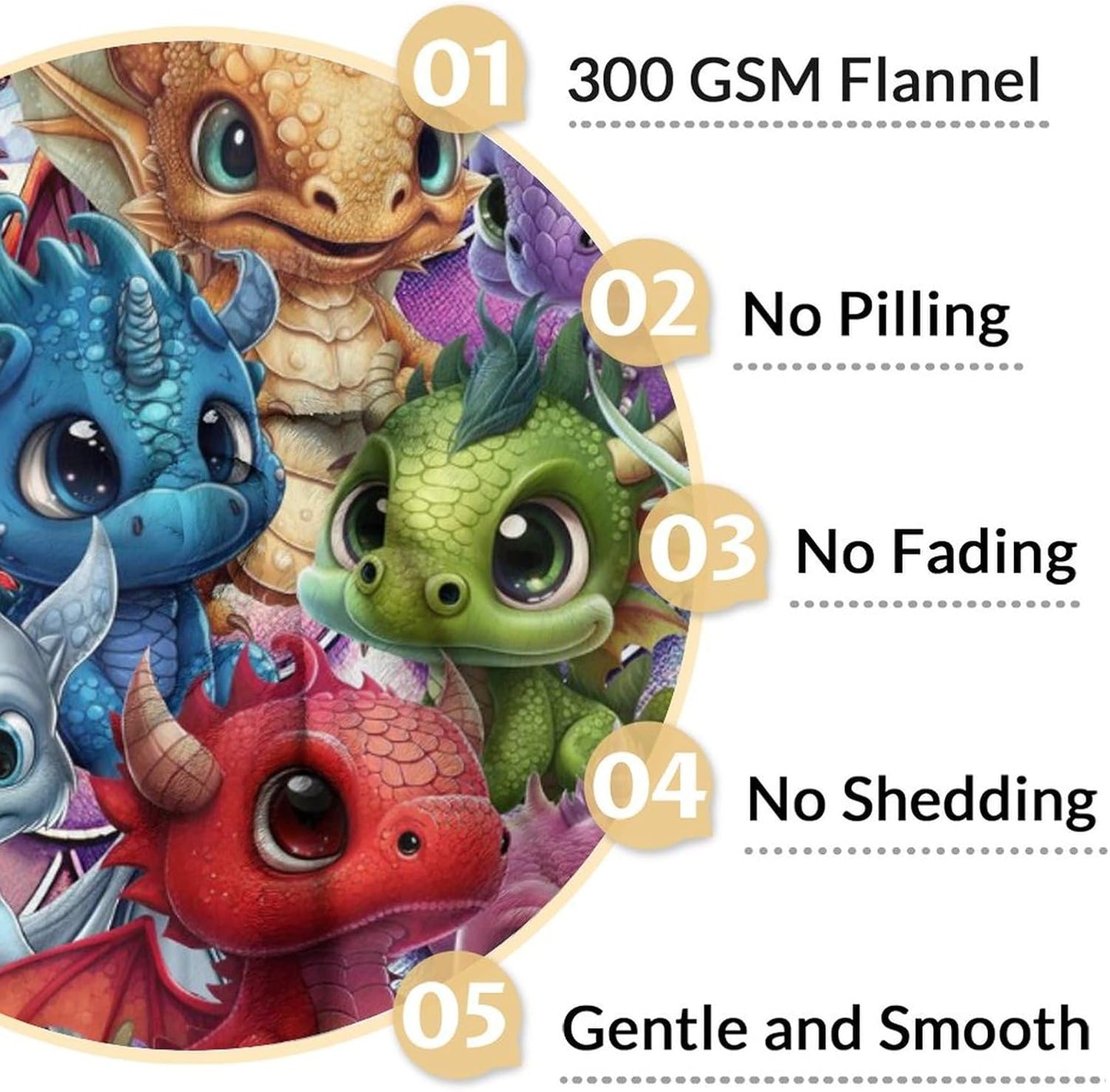 Dragon Blanket Gifts - 50x60 Inches Funny Throw Blanket for Babies, Kids, Boys & Girls - Colorful Soft Fuzzy Blankets for Couch, Sofa & Bed