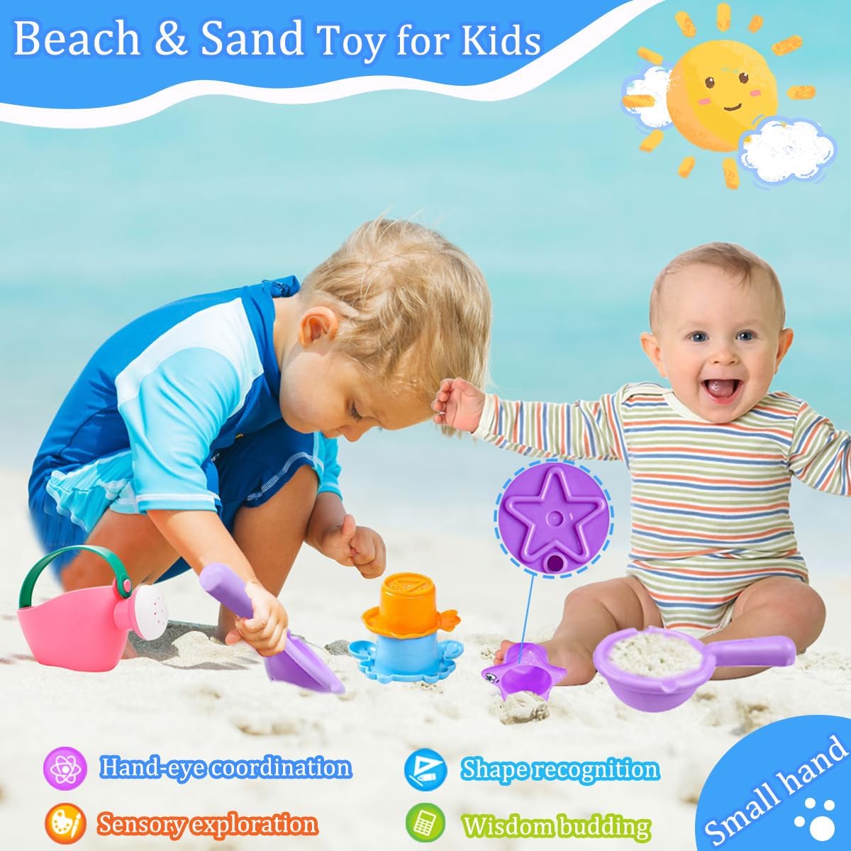 6Pcs Toddler Bath Toys for Kids Ages 1-3, Baby Bathtub Toys, Pool Toys, Water Table Toys, Gift