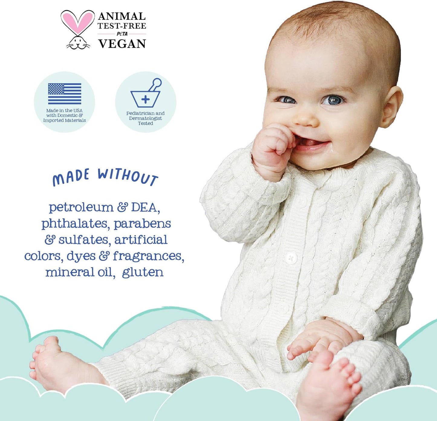Oilogic Stuffy Nose & Cough Essential Oil Vapor Bath for Babies & Toddlers - Gentle Baby Bath Essentials – Pediatrician-Tested & Safe for Babies, 12.9 Fl Oz