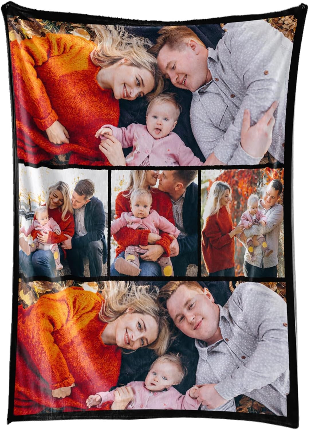 Personalized Blanket with Picture Custom Blanket with Photos Text Customize Valentines Day Gifts Birthday Gifts for Her Him Girlfriend Boyfriend Wife, 50 * 60in