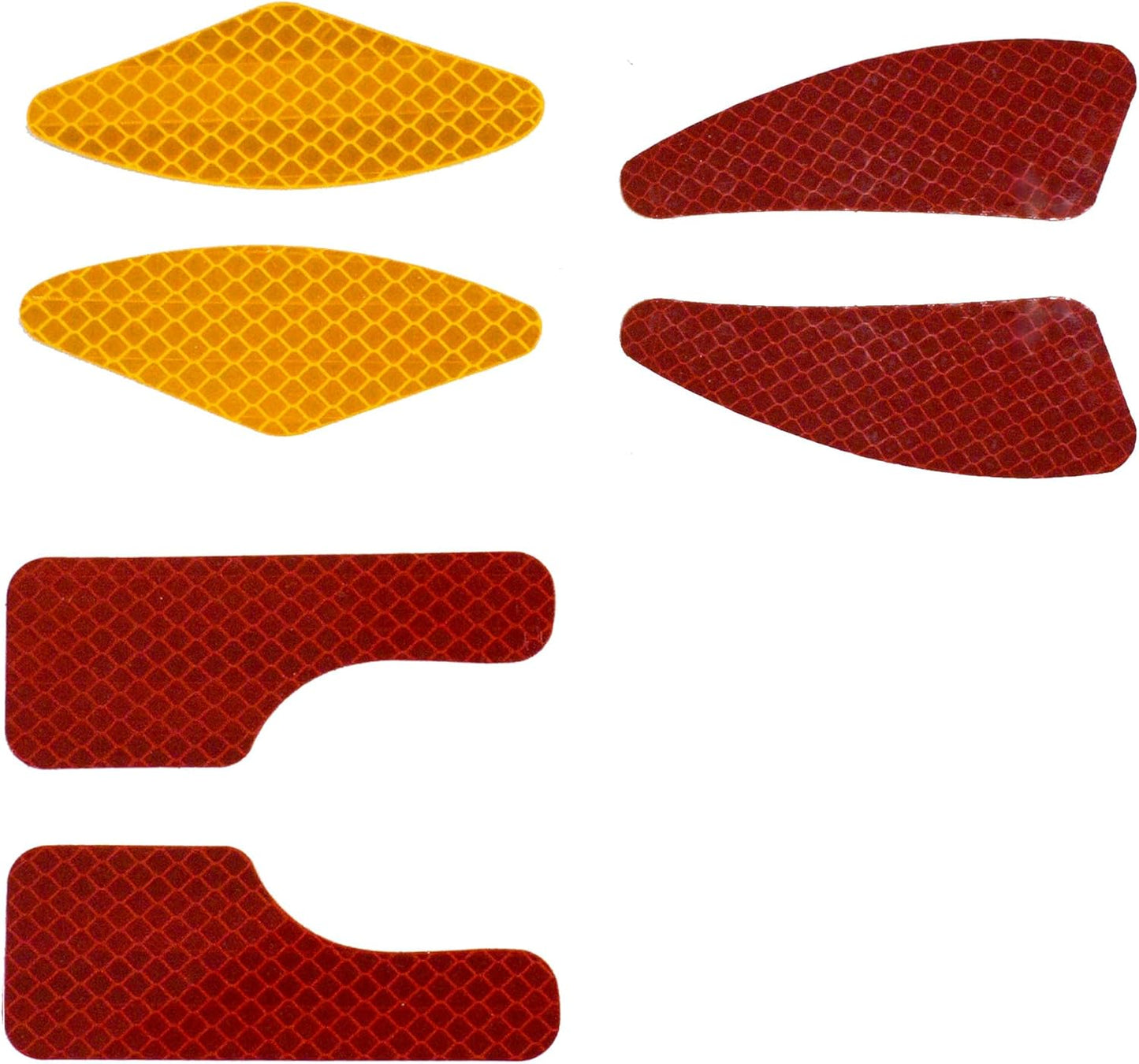 Club Clean Golf Cart Reflectors Kit – 6 Piece Vehicle Safety Kit with Red & Amber Reflectors – Street Legal – Pressure Adhesive – for Golf Carts, ATVs, Trailers, RVs – Meets ASTM D4956-04