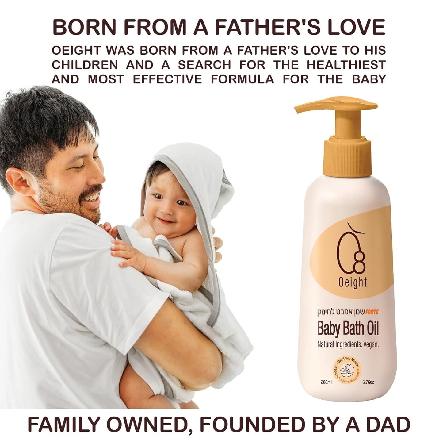 Baby Bath Oil Forte 100% Natural Active Ingredients Dead Sea Mineral