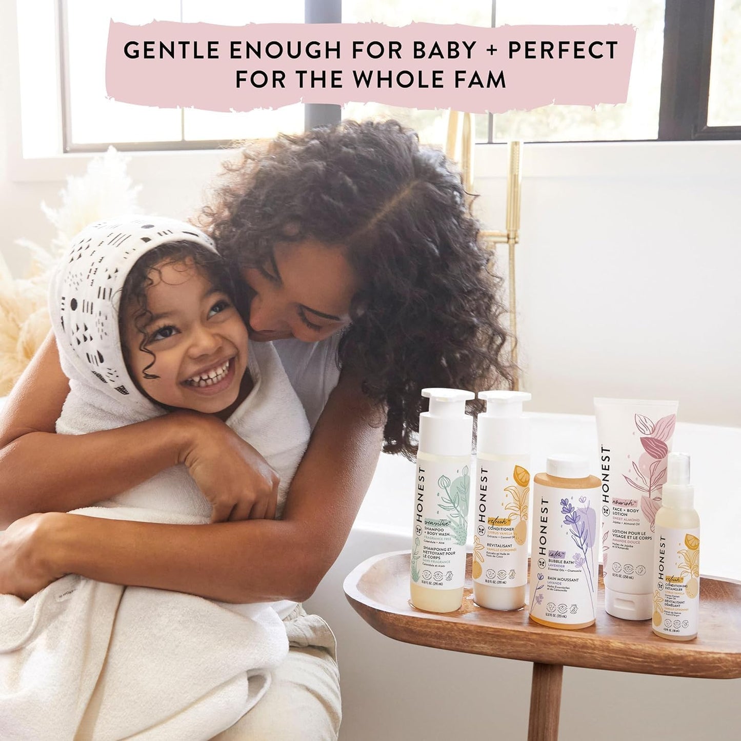 The Honest Company Foaming Bubble Bath | Gentle for Baby | Naturally Derived, Tear-free, Hypoallergenic | Sweet Almond Nourish, 12 fl oz