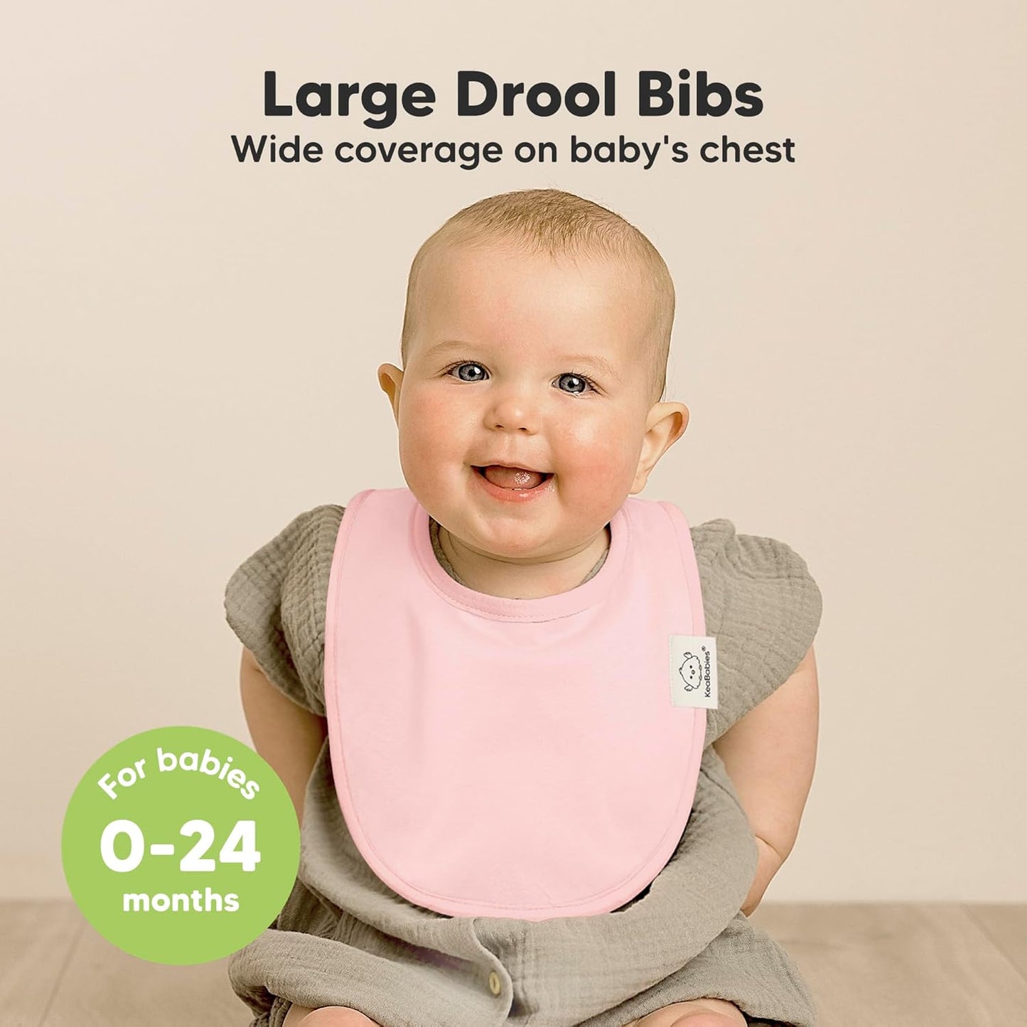 8-Pack Organic Baby Bibs for Boys, Girls - Soft Cotton Drooling and Teething Bibs for Baby Girl & Boy, Extra Absorbent, Easy To Clean & Put On for Toddler, Newborn, Infant 0-24 Months (Embrace)