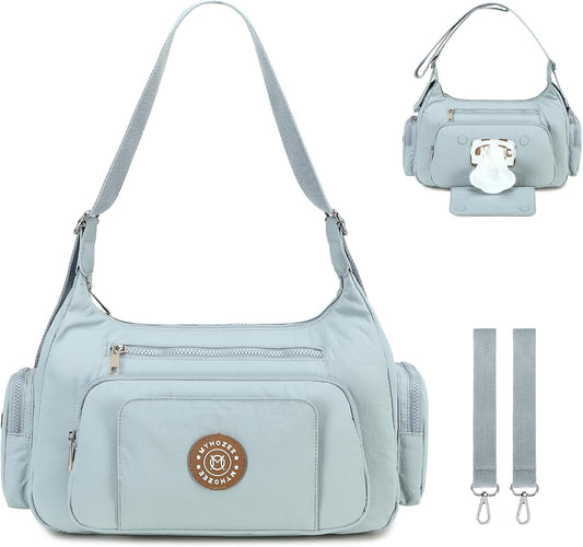 Puffer Crossbody Bags for Women Mom Large Diaper Bag Purse with Wipes & Trash Dispenser Cross Body Purses Messenger Bags