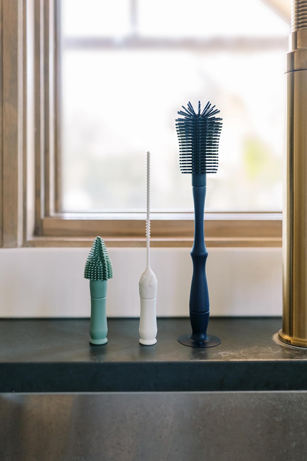 Dr. Brown's Silicone Cleaning Brush Set with Bottle, Spout, and Straw Brush, 3 Brushes to Clean Baby Bottles, Spouts, Nipples, and Straws, BPA Free – 36-Pack