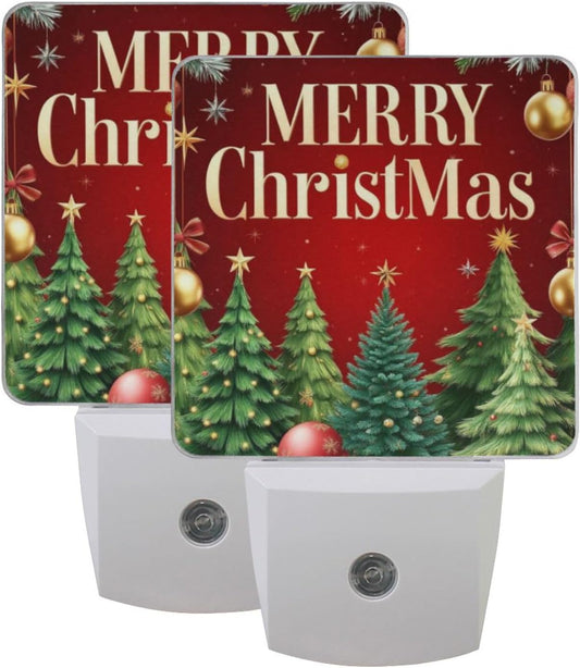 Aslsiy Night Light for Kids Christmas Tree Snowflakes Sparkling (20) Plug in Wall Lamp LED Dusk to Dawn Sensor Energy Saving Nightlight for Boys Girls Men Women