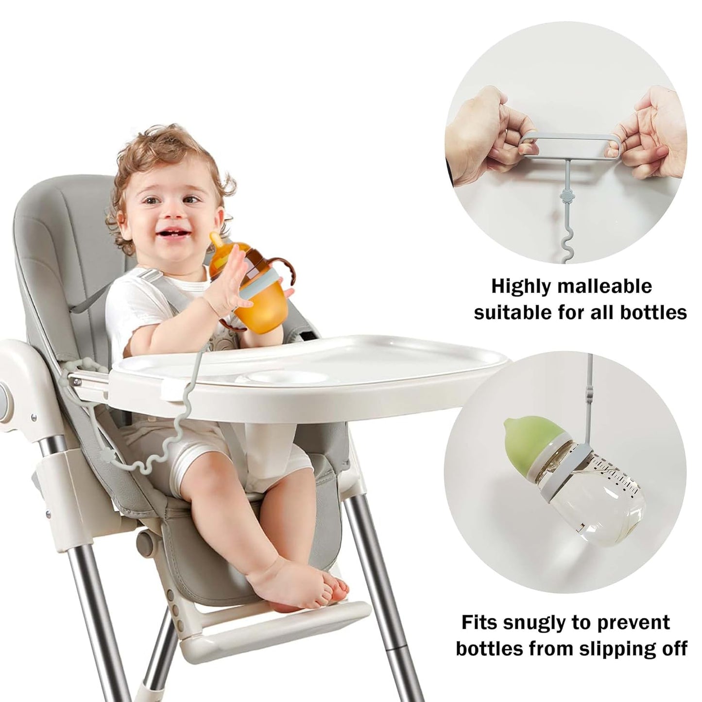 RTMOK Toy Straps for Baby,RTMOK Silicone Setpacifier Clip,Applies to Car Seat Toy,Teether Toy,High Chair,Stroller Accessories,Baby Toy Clips,Cribs,Rocking Chair