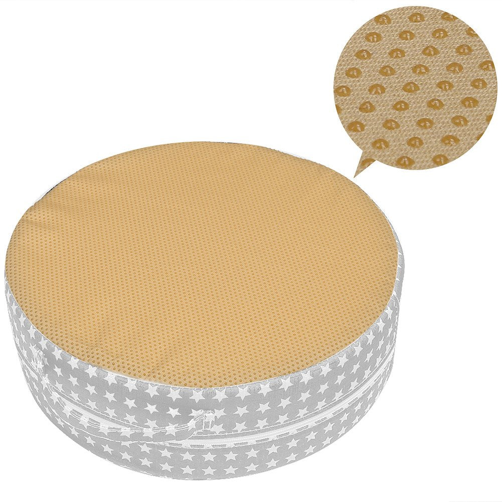 Zicac Kids' Anti-Slip Chair Booster Seat-High Chair Pad Heightening Dismountable Round Cushion (Gray)