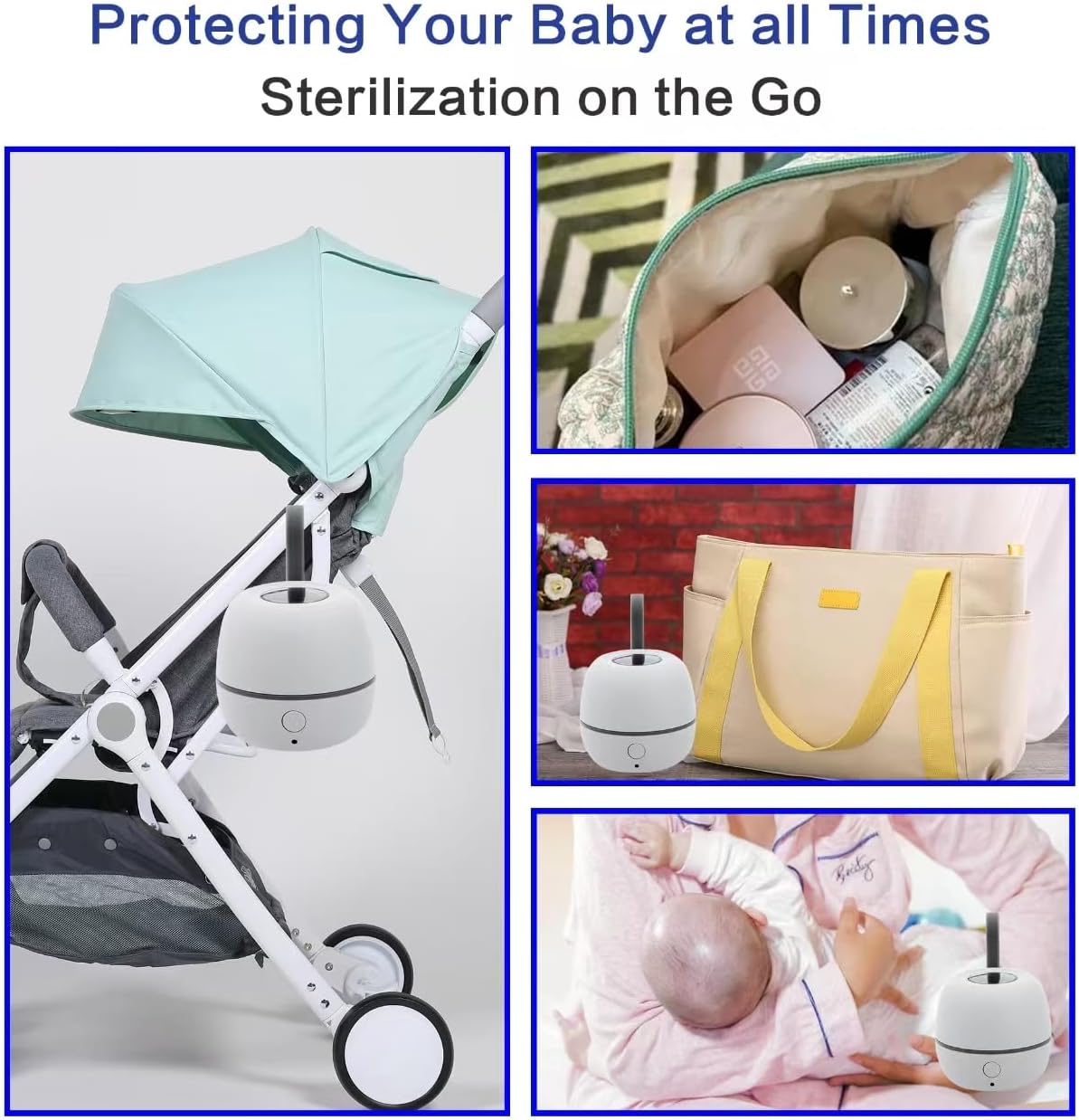 UV Pacifier Case On The Go Portable UV Pacifier Cleaner – Compact Design for Home and Travel, Easy to Keep Baby Items Clean