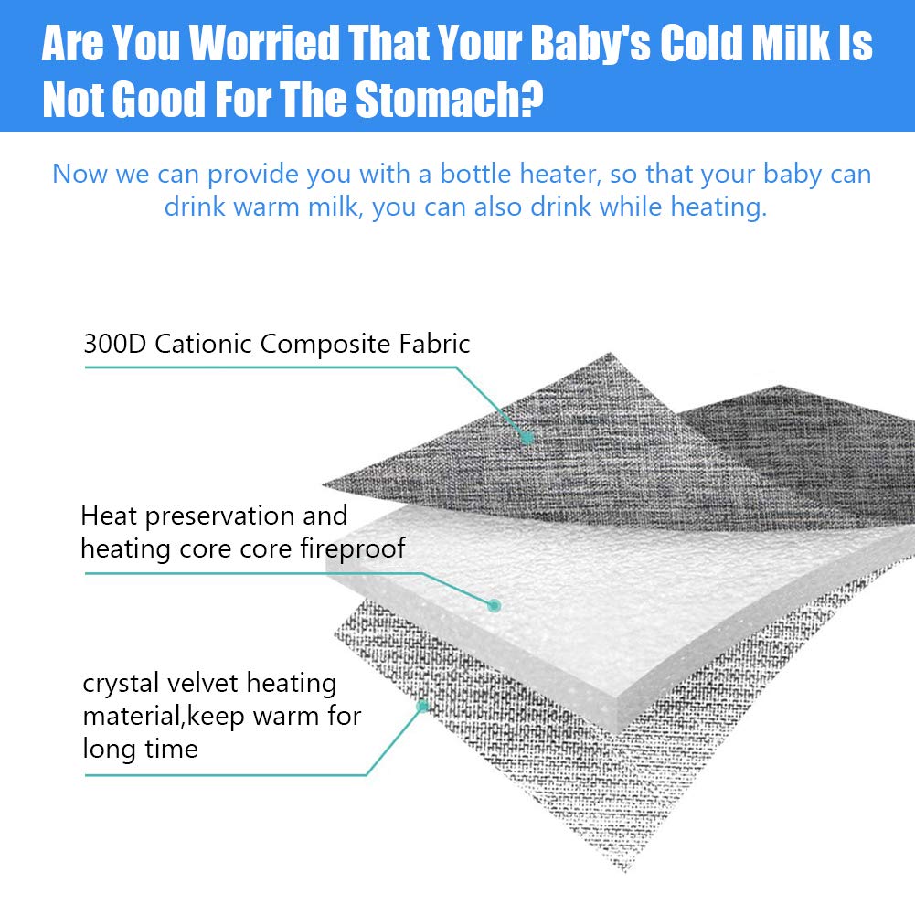 Semme Travel Breast Milk Bag Warmer, Baby Bottles, Bottle Warmer Bag, Portable Beverage and Baby Bottle Warmer Ideal for Car Travel, Shopping