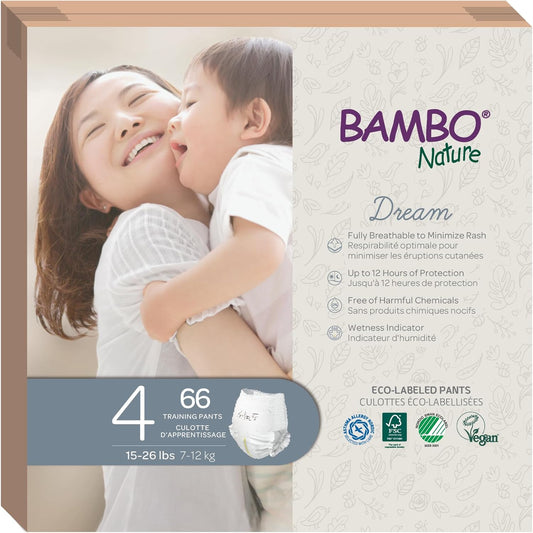 Bambo Nature Premium Training Pants (SIZES 4 TO 6 AVAILABLE), Size 4, 66 Count