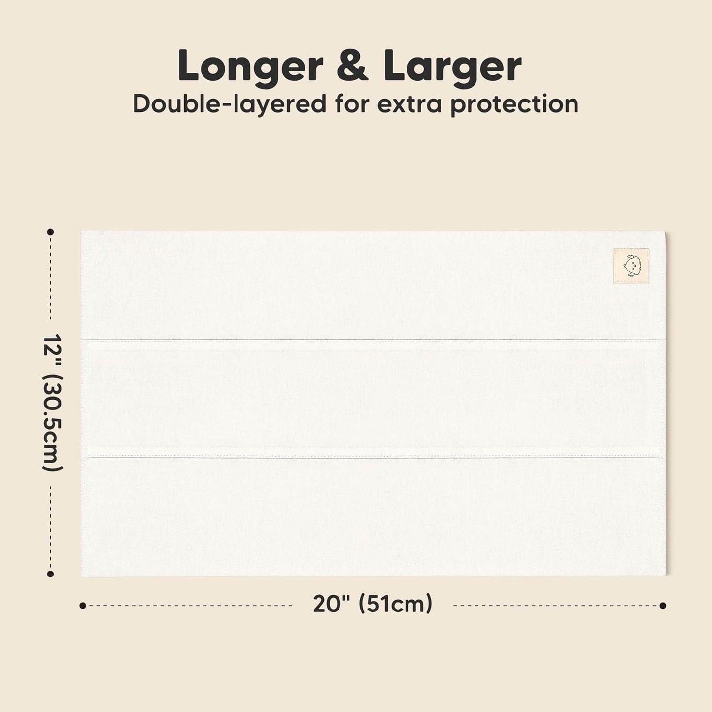 Organic Burp Cloths Baby Boy, Girl - 6-Pack Large Cotton Burping Cloths for Babies, Spit Up Rags, Super Absorbent, Ultra Soft Newborn Rag, Gender Neutral, Machine Washable, Durable (Soft White)