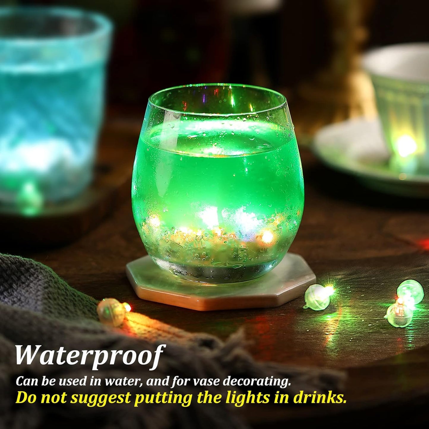 ZGWJ 100PCs Mini Led Lights,Flash Led Balloons Light up Balloons for Party Decorations Neon Party Lights for Paper Lantern Easter Eggs Birthday Party Wedding Halloween Christmas Decoration, Green