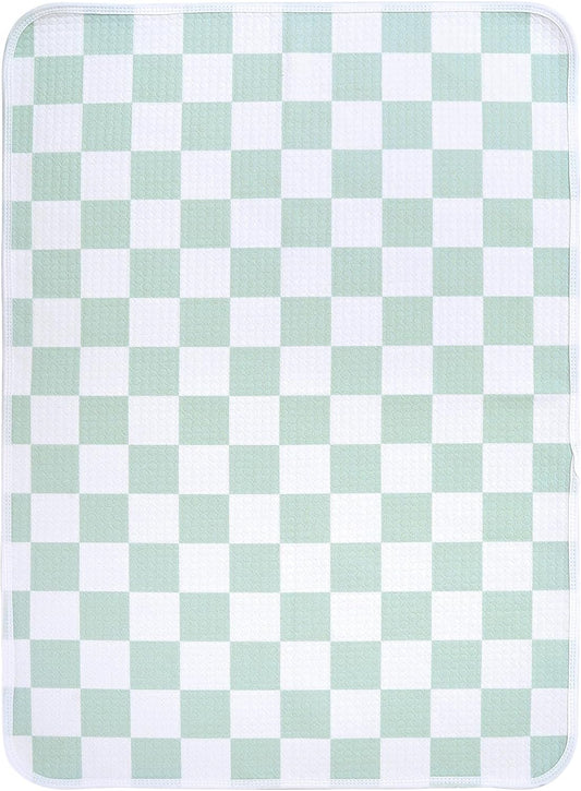 haakaa Waterproof Changing Pad Liners, 100% Cotton, Soft & Breathable (1pc, 19.5" x 27.5" Checkered Days)