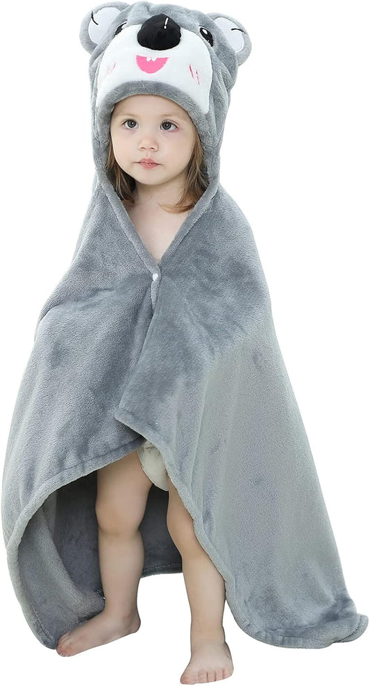 Wearable Blanket Hoodie for Kids Toddlers Hooded Towels Soft Cozy Flannel Wearable Throw Blanket Hoodie for Boys Girls Birthday Gifts (Koala 50 * 40)