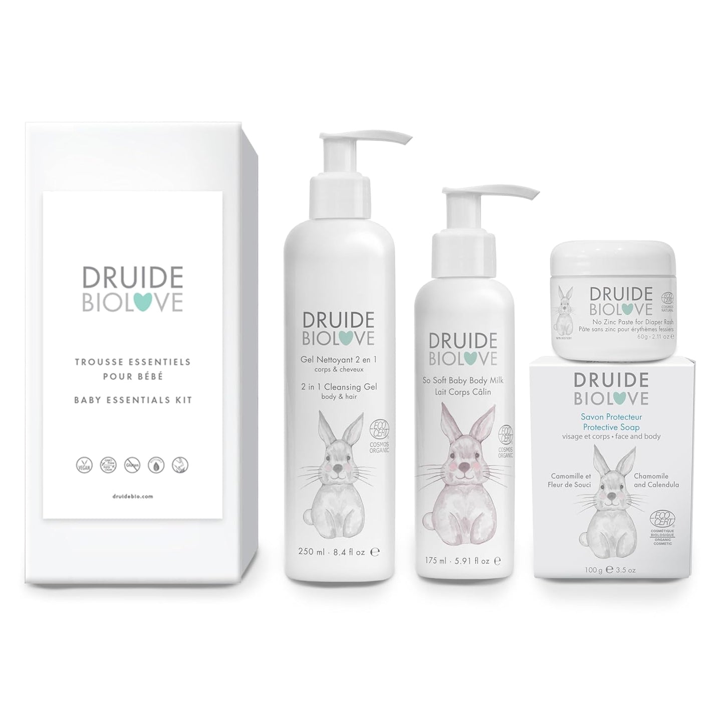 2-in-1 Cleansing Gel Body & Hair – Baby Shampoo & Wash, Sulfate-Free, For Children Prone to Eczema – 250 ml (8.4 oz.) Chamomile, Orange, Star Anise