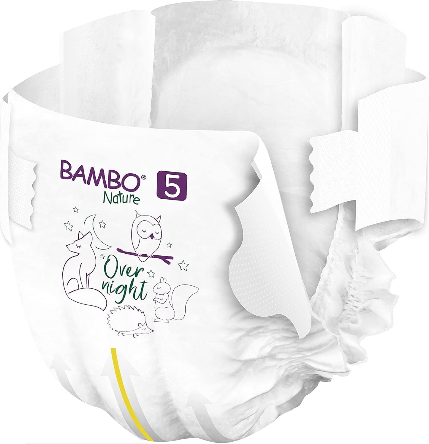 Bambo Nature Overnight Baby Diapers (Size 3 to 6), Size 5, 88 Count