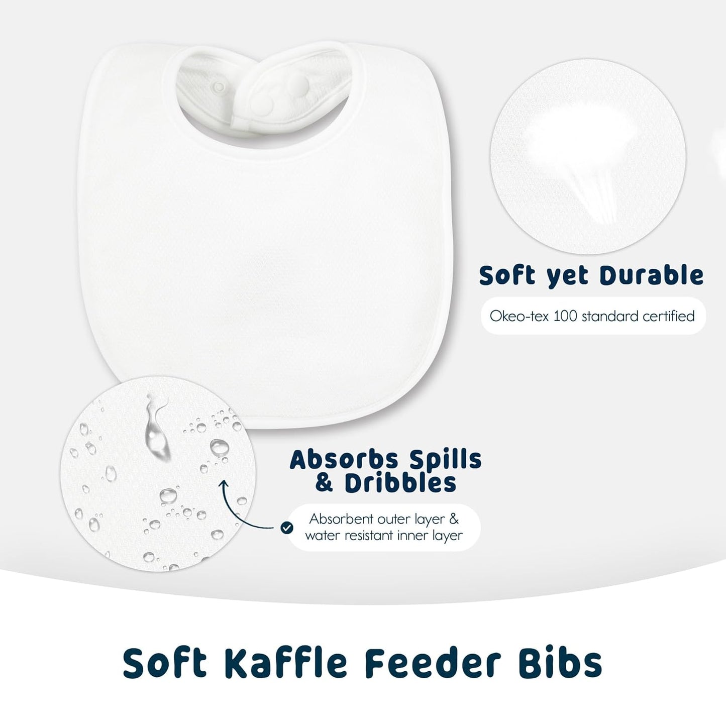 Tiny Twinkle 8 Pack Baby Bibs for Drooling and Teething – Waterproof & Absorbent Bibs for Baby Girl & Boy, Machine Washable Infant Bib Set for Newborns and Toddlers (Girl Macaron 8-Pack)