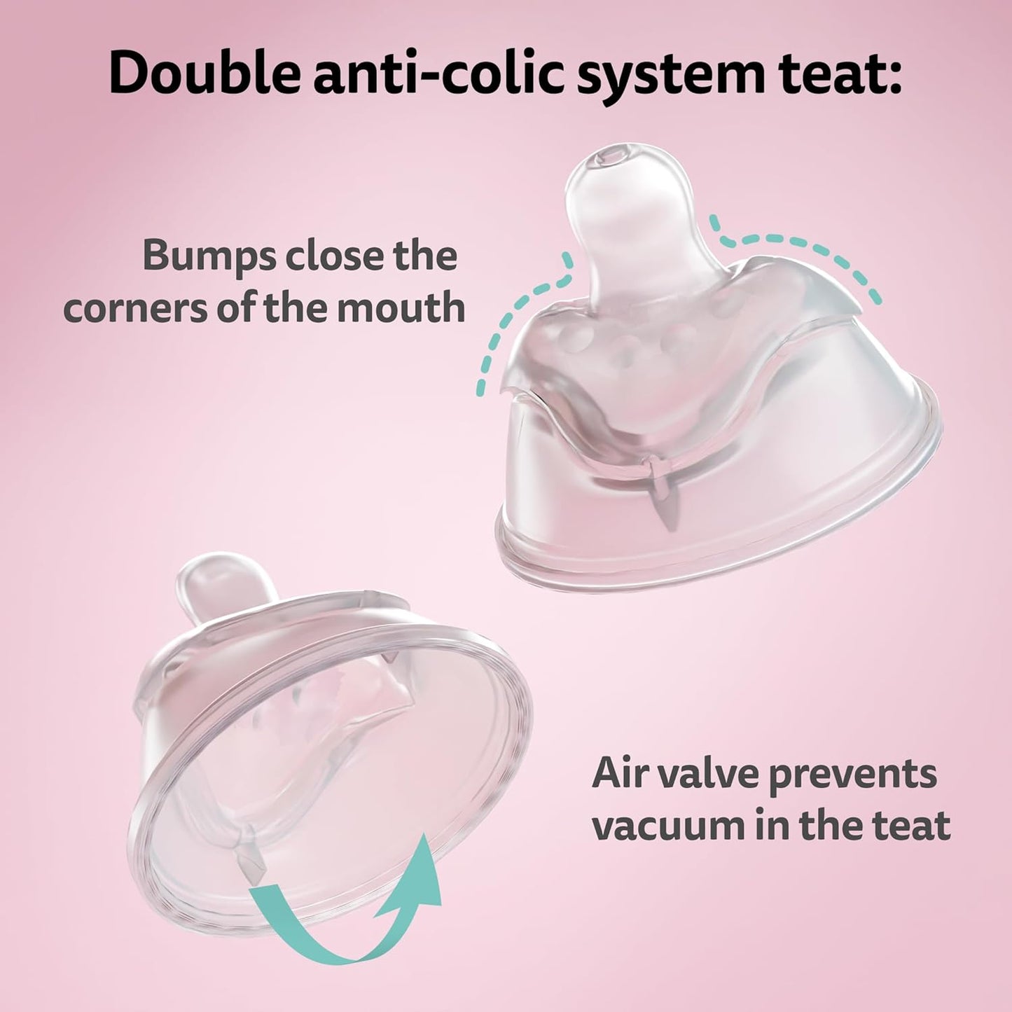 Herobility Double Anti-Colic Baby Bottles – 5 fl oz/140ml – 4-Pack – Multicolor – Sand, Woodchuck, Pink, White
