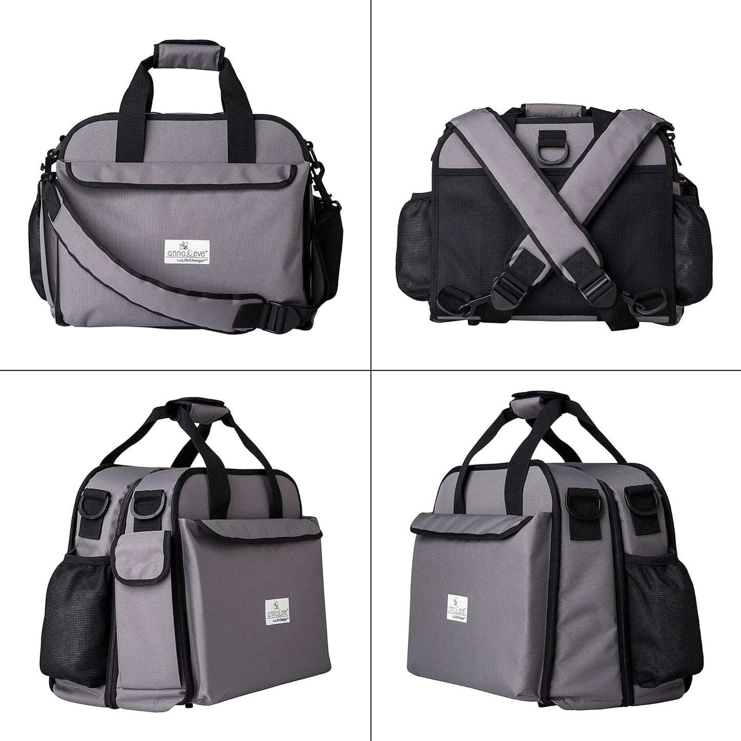 Anna & Eve Diaper Bag with Changing Station, Baby Bag, Diaper Backpack for Baby Girl and Boy, Large Diaper Tote Bag - Portable Diaper Changing Pad