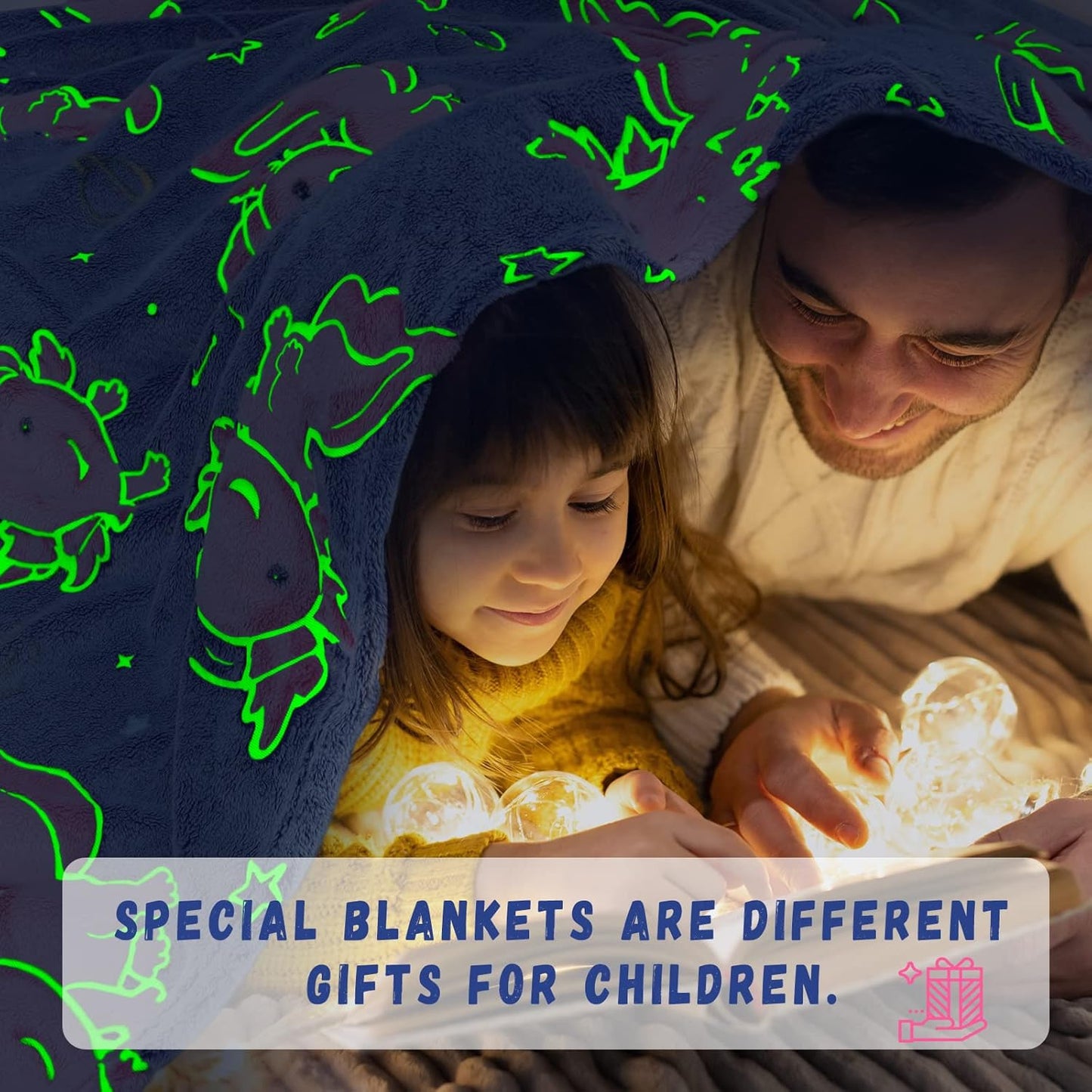 Axolotl Blanket Glow in The Dark for Girls - Pink Axolotl Gifts for Teens Girls, Salamander Soft Blankets Cute Cozy Plush Toys for Kids Boys, Lightweight Fleece Throws for Couch & Bed Decor 50x60inch