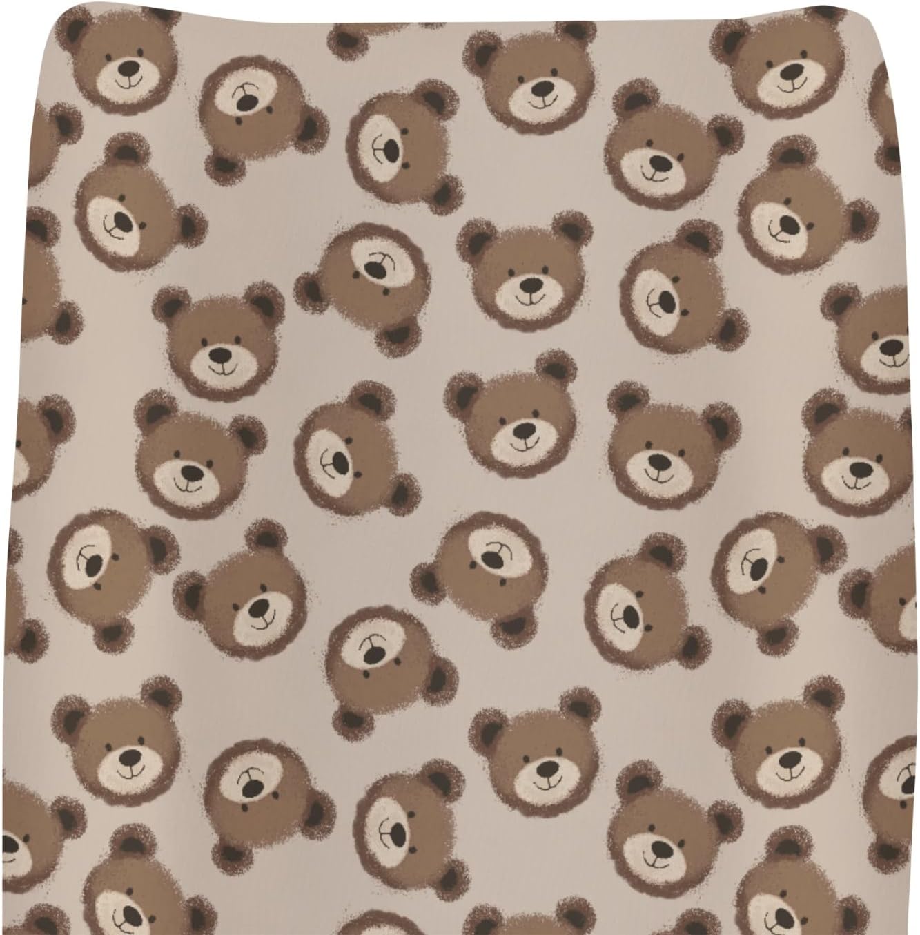 Neutral Boho Bears Changing Pad Covers for Baby Girls Boys Cute Brown Bear Fitted Change Table Covers Mats Watercolor Bears Soft Nursery Diaper Change Table Sheets for 32''×16'' Contoured Pad