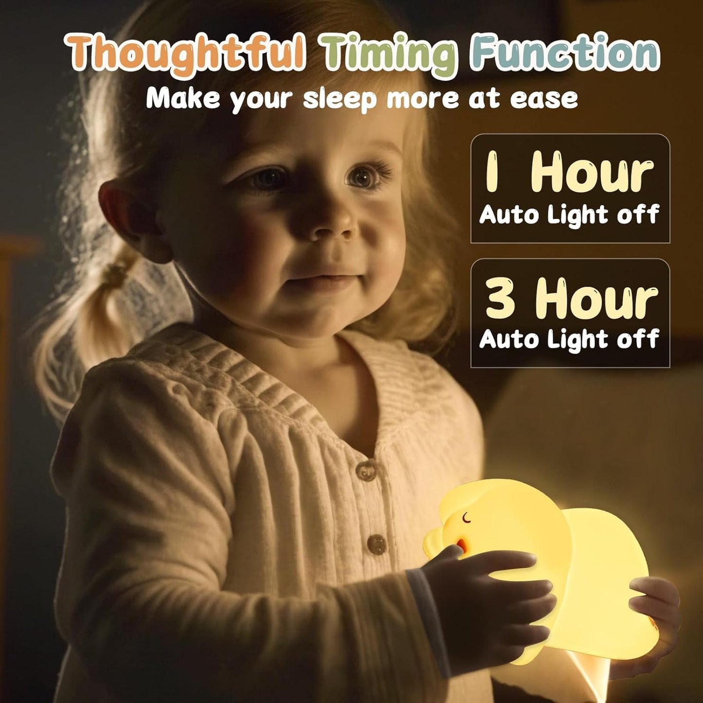 ZKLiLi Night Light for Kids Cute Rabbit Lamp, 16 Colors+Tap+Silicone Children Night-Light,USB Rechargeable Rabbit Night Lights for Kid Room,Girls Easter Gifts