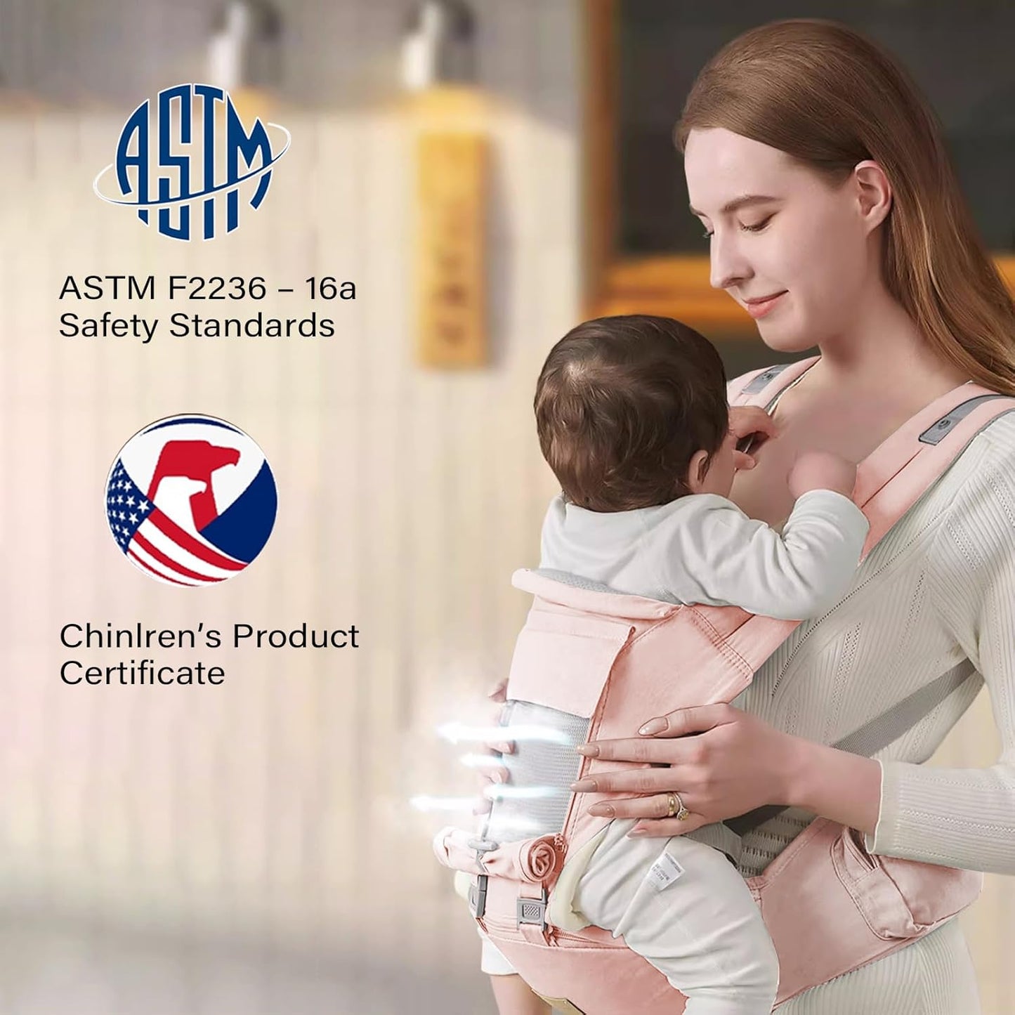 Baby Carrier Newborn to Toddler Baby Carriers with Seat Infant Baby Holder Backpack Baby Carriers Front and Back for Carrying and Hiking (Pink)