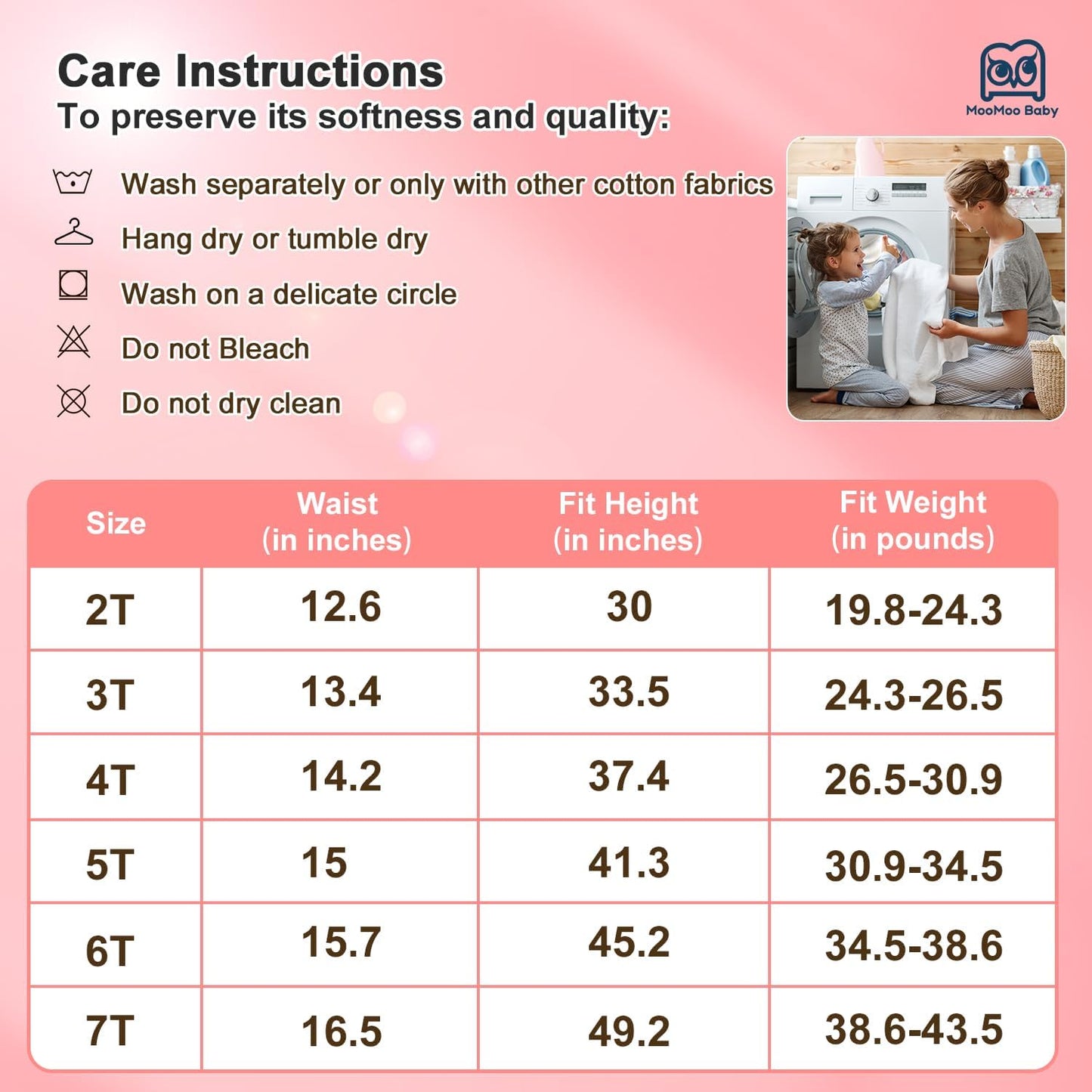 MooMoo Baby Girls Potty Training Underwear 2 Packs Cotton Diaper Skirt for Potty Training Absorbent