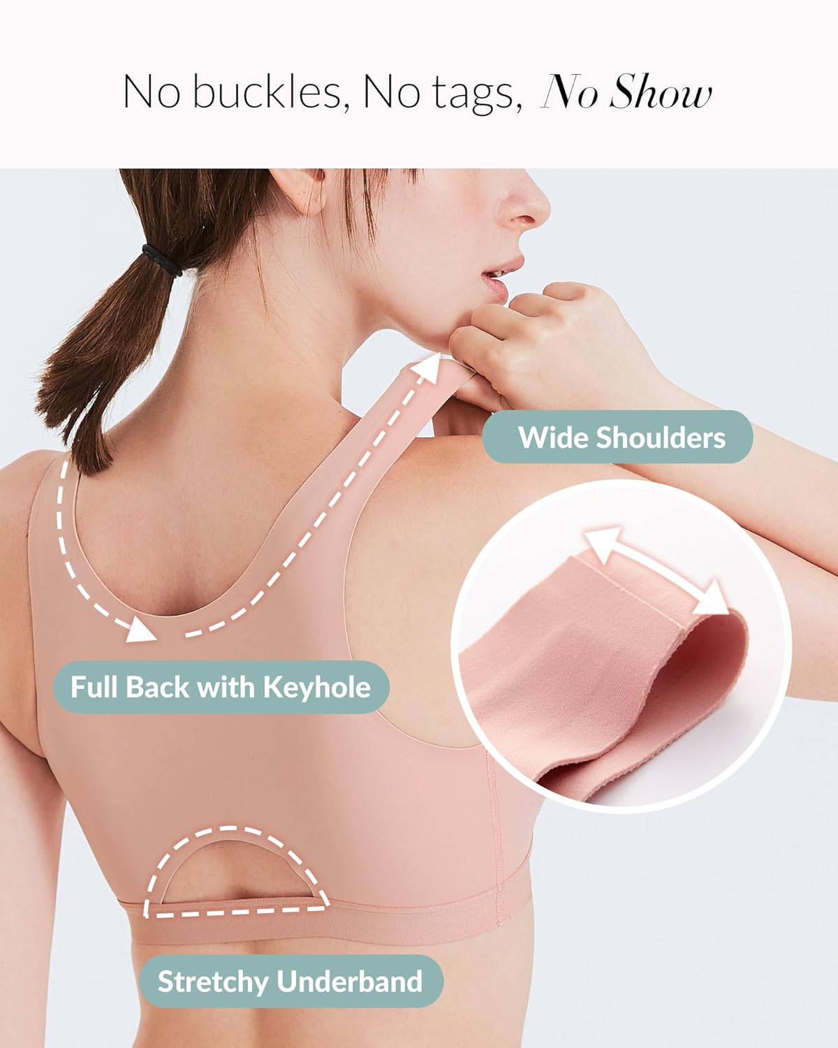 Mamaway Silky Crossover Nursing Maternity Wireless Bra, Smooth, Soft, Cooling, No Buckle, No Show for Sleeping Breastfeeding