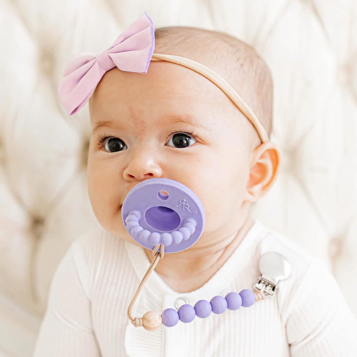 Ryan & Rose Cutie PAT Pacifier Teether (Stage 1, Orchid)