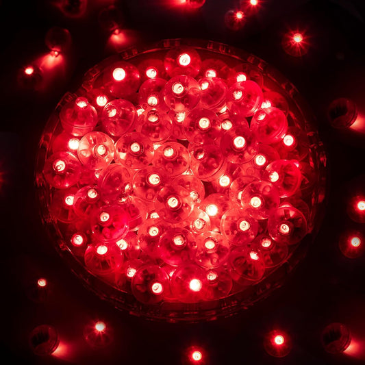 ZGWJ 50PCs Flash Mini Led Lights for Paper Lantern, Red Led Balloons Light up Balloons for Neon Party Lights Easter Eggs Christmas Halloween Birthday Party Wedding Decoration