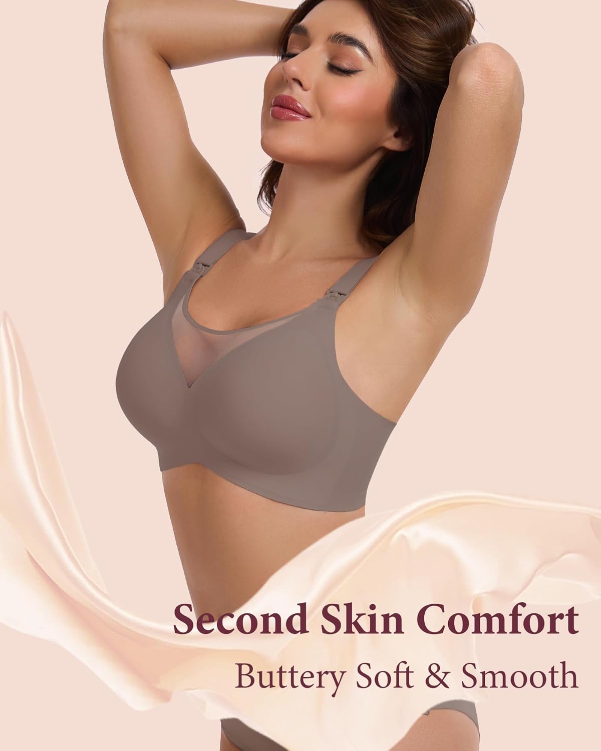 Vinfact 3 Pack Nursing Bras for Breastfeeding Comfort Maternity Bras for Pregnancy Wireless Seamless Breastfeeding Bras