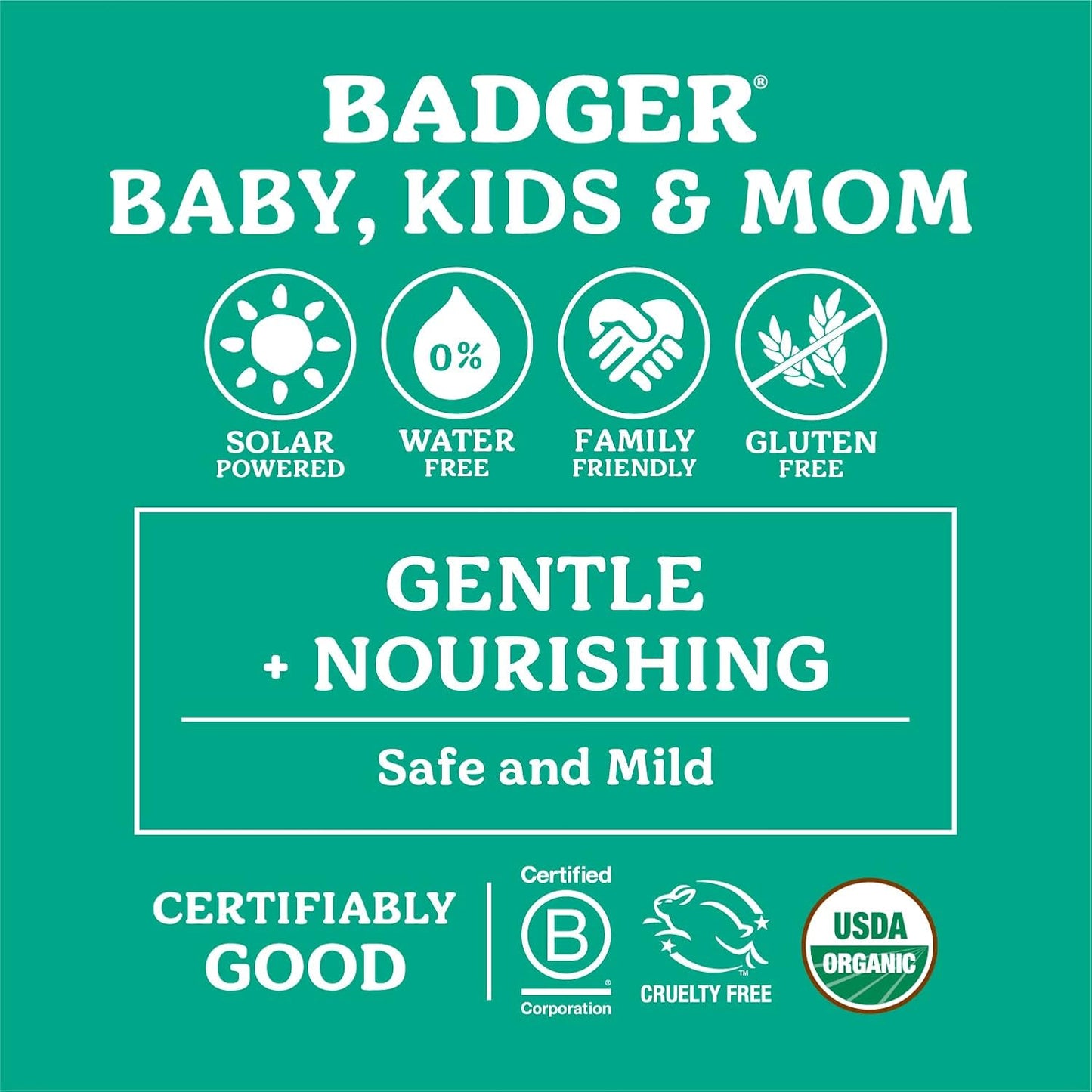 Badger Baby Balm, Organic Calendula Cream, Soothes Diaper Rash, Cradle Cap & Dry Skin, 100% Organic Baby Cream, Pediatrician Tested & Long Lasting, 2 oz Tin