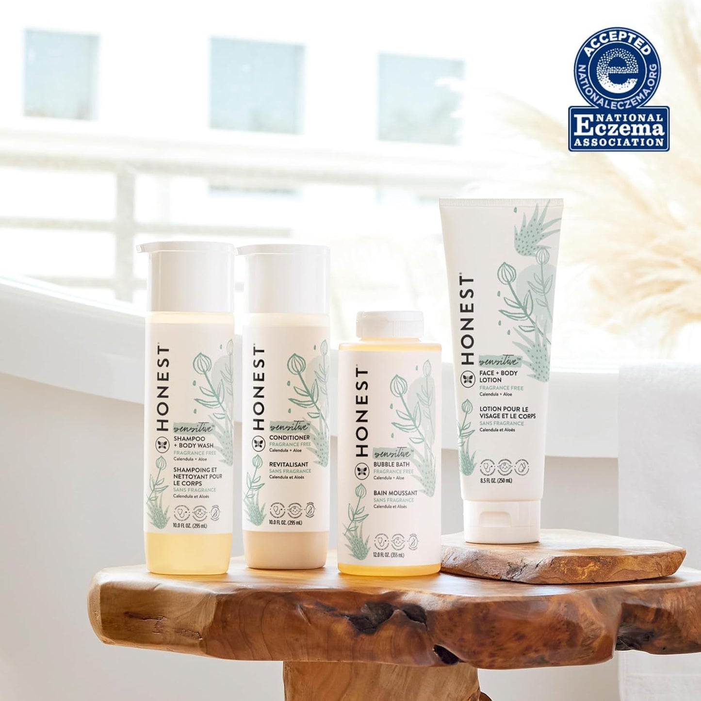 The Honest Company Silicone-Free Conditioner, Gentle Tear-Free Hypoallergenic Baby Hair Care with Naturally Derived Ingredients, Fragrance-Free for Sensitive Skin, 10 fl oz